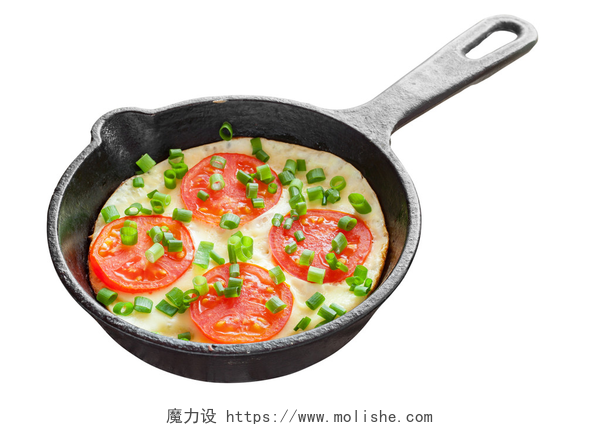 一锅分离的西红柿鸡蛋煎锅炒鸡蛋和西红柿
